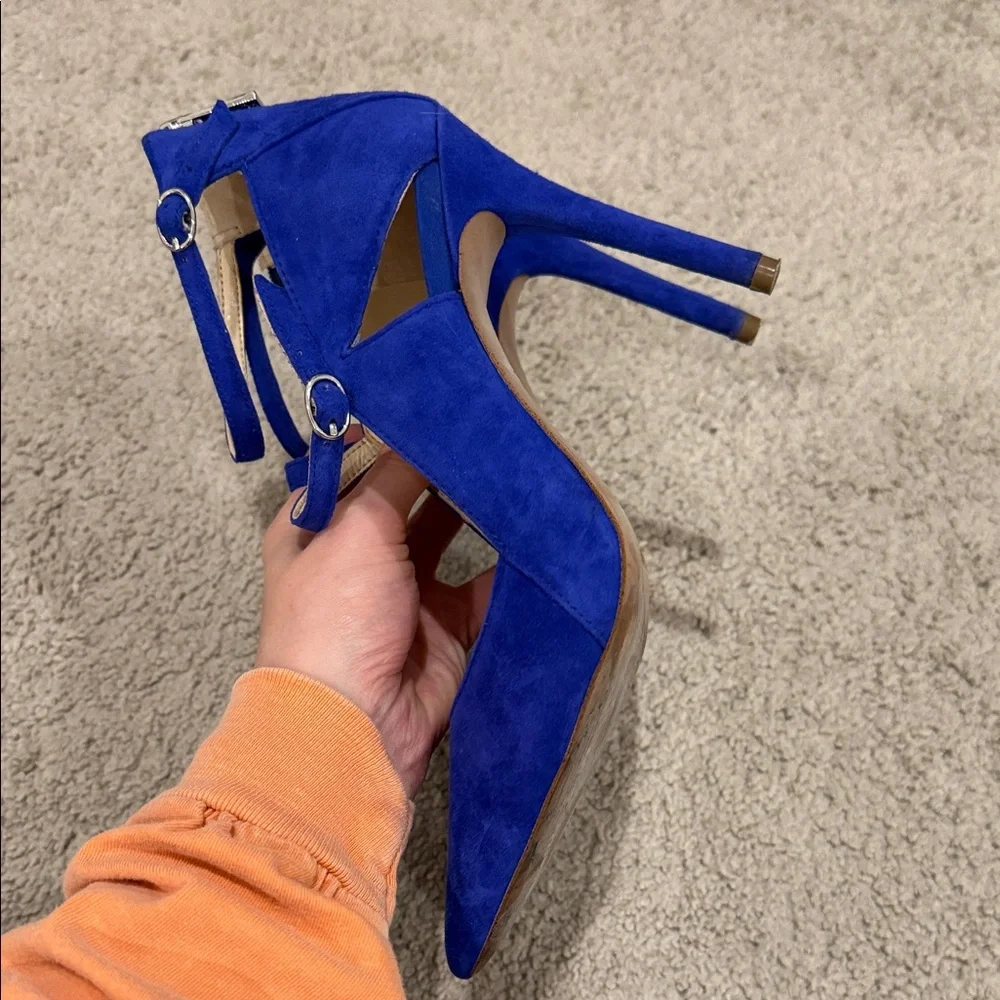 Jessica Simpson Blue Suede Women's Heels - Picture 4 of 9